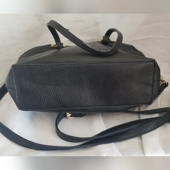 Anne Klein black 3 ajustable long strap & double handled purse - Picture 5 of 10